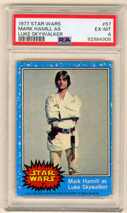 1977 Star Wars Mark Hamill as Luke Skywalker #57 Trading Card PSA 6 EX-MT - TvMovieCards.com