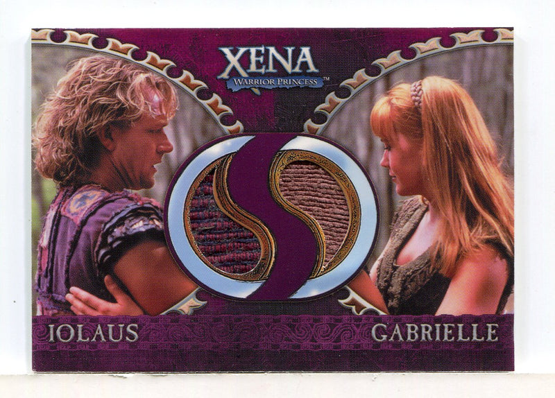 Xena Dangerous Liaisons Iolaus and Gabrielle Double Costume Card DC12 - TvMovieCards.com