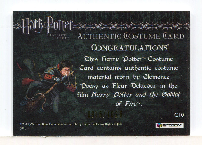 Harry Potter Goblet Fire Update Fleur Delacour Costume Card HP C10 #0915/1025
