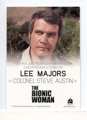 Bionic Collection Lee Majors as Colonel Steve Austin Autograph Card - TvMovieCards.com
