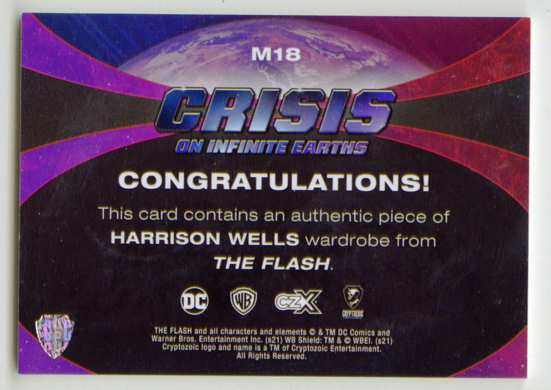 CZX Crisis on Infinite Earths M18 Tom Cavanagh as Harrison Wells Wardrobe Card - TvMovieCards.com