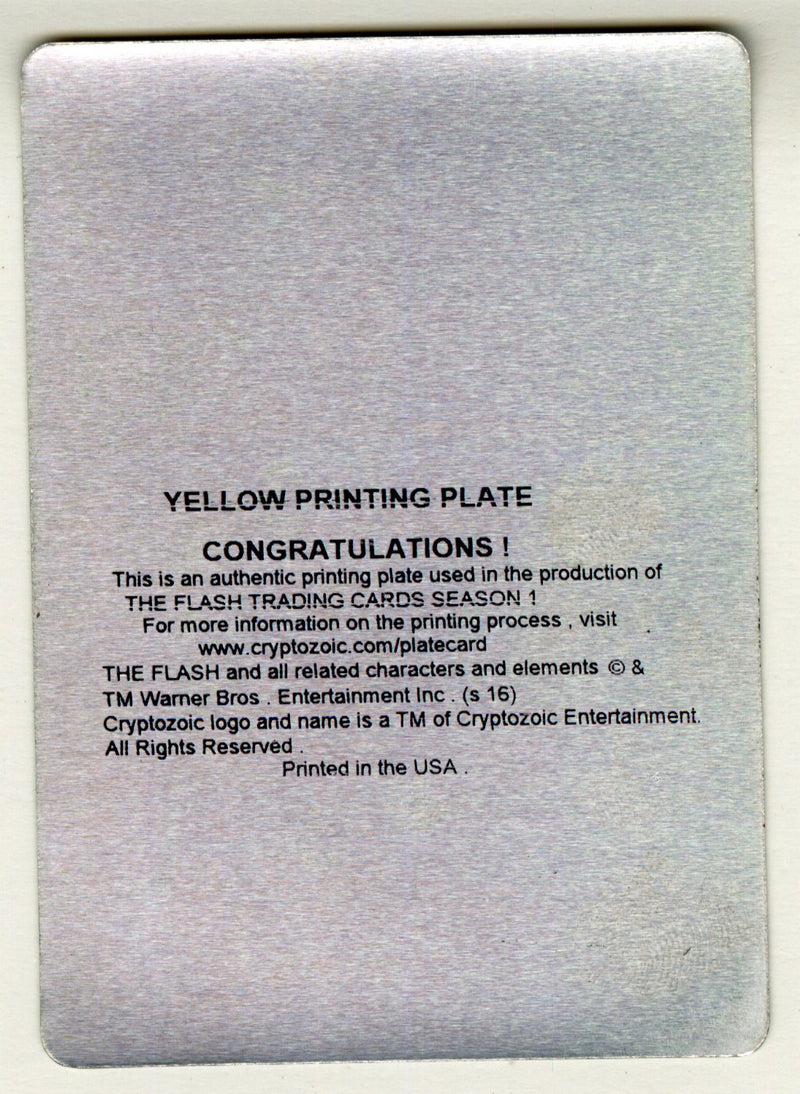 2016 Flash Season 1 Yellow Printing Plate Trading Card #13 Old and New Friends 1/1 - TvMovieCards.com