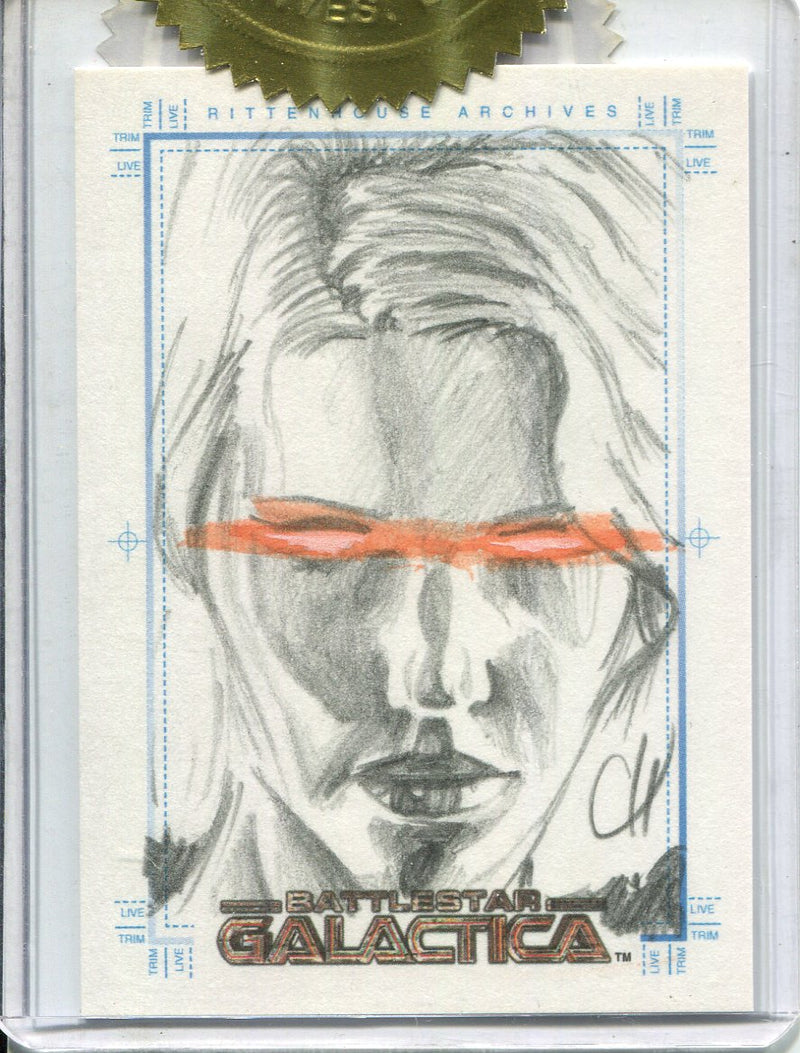 Battlestar Galactica Premiere Edition Sketch Card by Chris Henderson - TvMovieCards.com