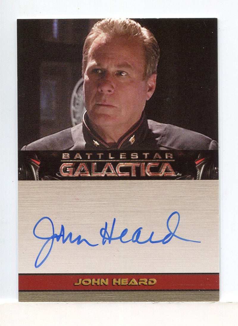Battlestar Galactica Season Two John Heard Autograph Card - TvMovieCards.com