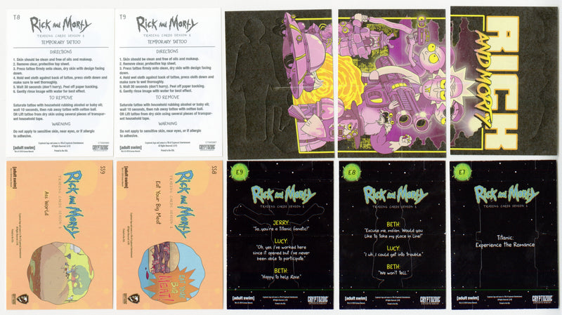 2018 Rick and Morty Season 1 Complete Retail Exclusive 10 Card Insert Set - TvMovieCards.com