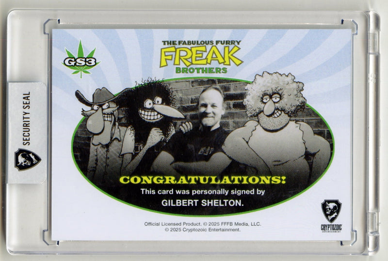 2025 Fabulous Furry Freak Brothers SDCC Gilbert Shelton Autograph Card GS3 - TvMovieCards.com