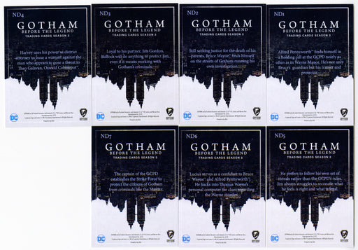2017 Gotham Season 2 Penquin Parallel New Day, Dark Knights Chase Card Set ND1-7 - TvMovieCards.com