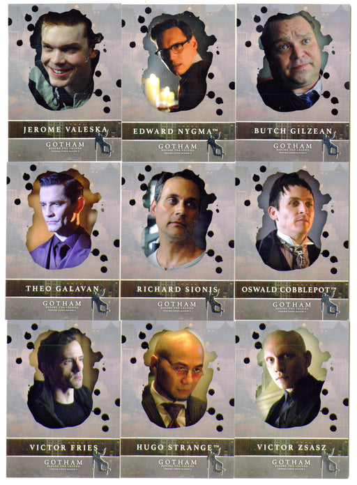 2017 Gotham Season 2 Penquin Parallel Rising Villains Chase Card Set V1-V9 - TvMovieCards.com