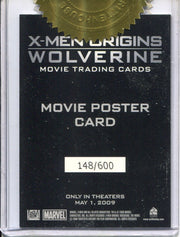 X-Men Origins: Wolverine Movie "Movie Poster" Case Topper Chase Card #148/600 - TvMovieCards.com
