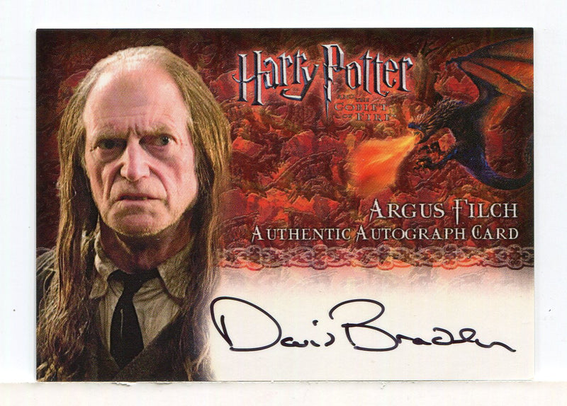 Harry Potter Memorable Moments David Bradley as Argus Filch Autograph Card - TvMovieCards.com