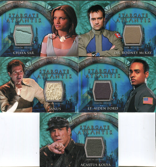 Stargate Atlantis Season One Costume Card Lot 5 Cards - TvMovieCards.com