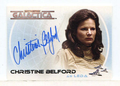 Battlestar Galactica Colonial Warriors Christine Belford Autograph Card A21 - TvMovieCards.com
