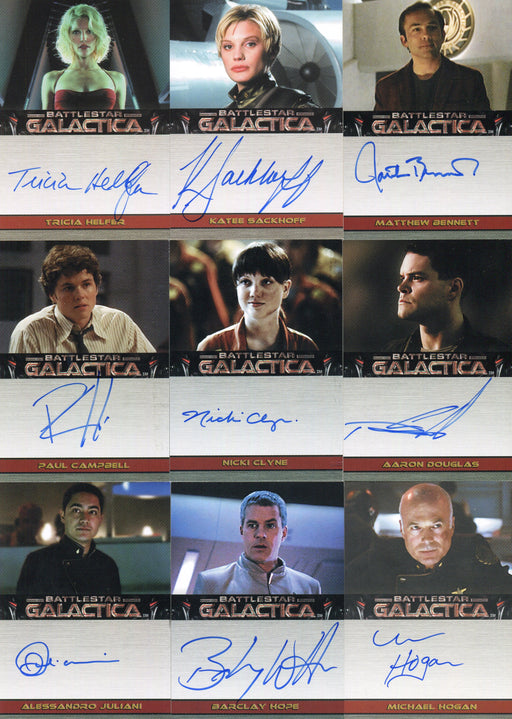 Battlestar Galactica Premiere Edition Autograph Card Set 12 Cards - TvMovieCards.com