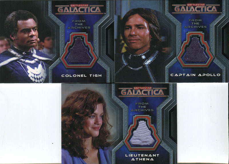 Battlestar Galactica Colonial Warriors Costume Card Set CC2 thru CC12 - TvMovieCards.com