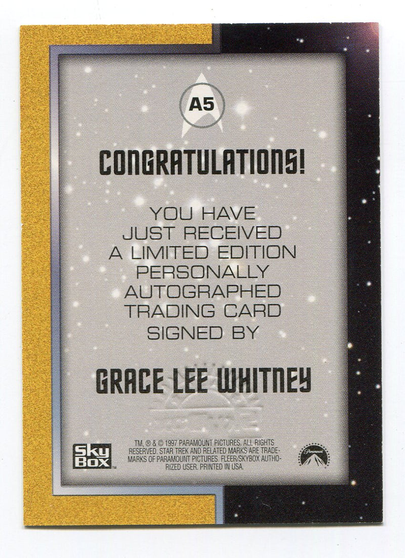 Star Trek Original Series 2 TOS Grace Lee Whitney as Janice Rand A5 Skybox 1997 - TvMovieCards.com