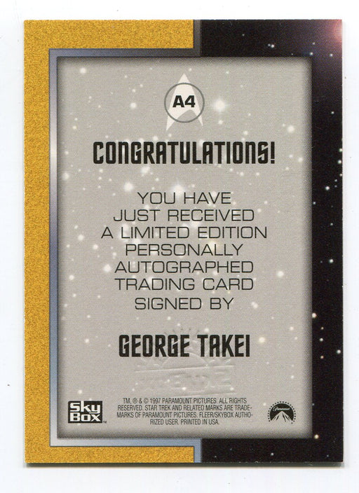Star Trek Original Series 2 TOS George Takei as Lt. Hikaru Sulu A4 Skybox 1997 - TvMovieCards.com