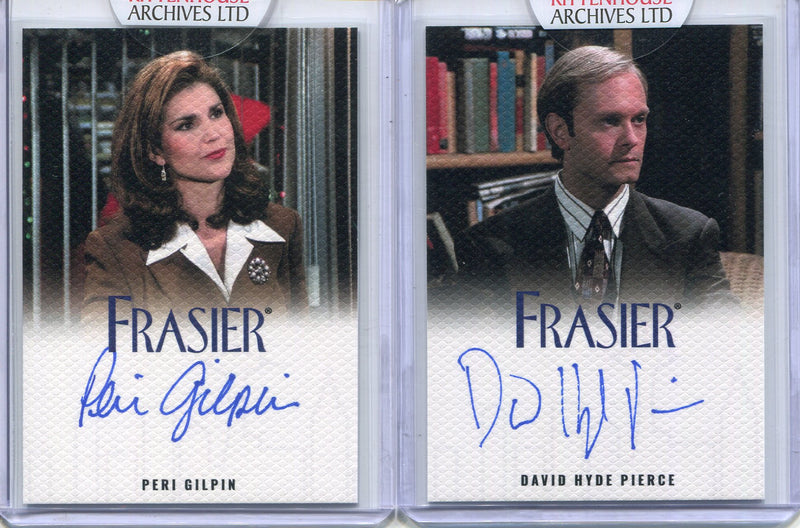 Frasier TV Show Premiere Edition David Hyde Pierce Peri Gilpin Autograph Cards - TvMovieCards.com