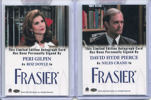 Frasier TV Show Premiere Edition David Hyde Pierce Peri Gilpin Autograph Cards - TvMovieCards.com