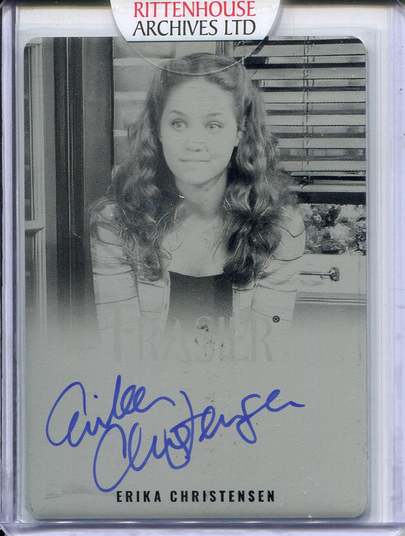 Frasier TV Show Premiere Edition Erika Christensen Autograph Printing Plate Card - TvMovieCards.com
