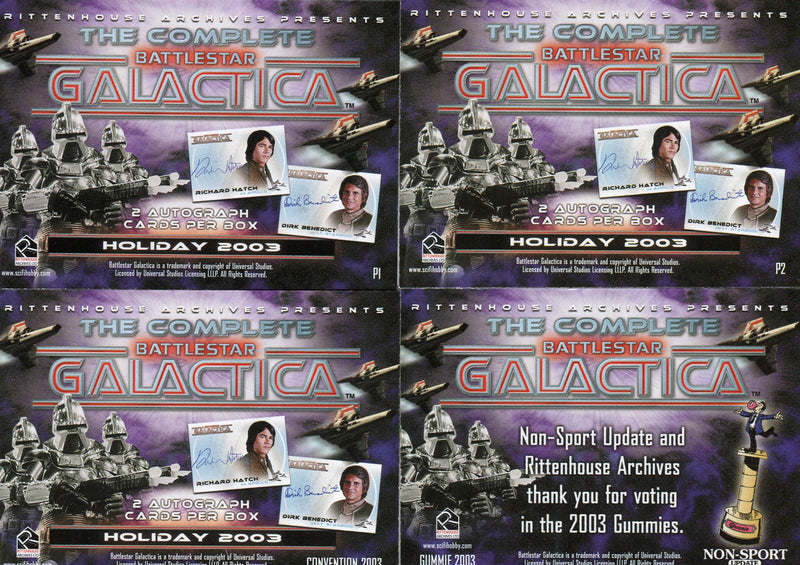 Battlestar Galactica The Complete Battlestar Galactica 4 Card Promo Lot - TvMovieCards.com