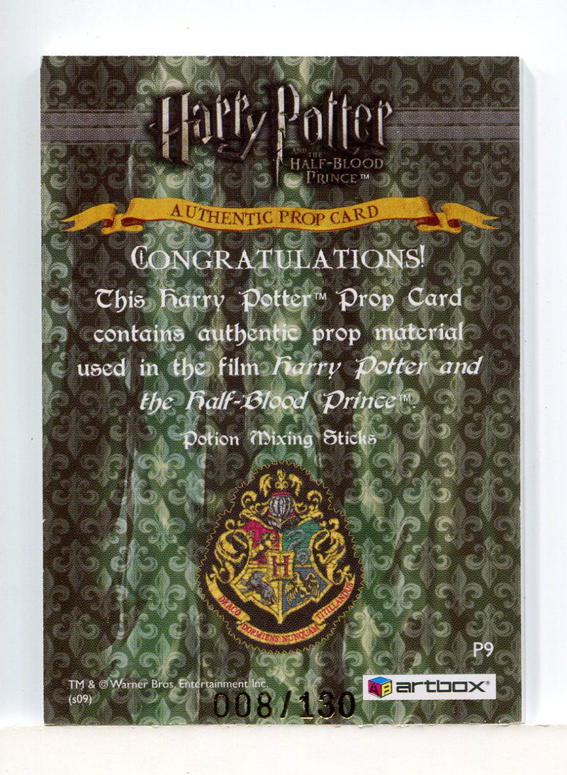 Harry Potter Half Blood Prince Update Potion Sticks Prop Card HP P9 #008/130 - TvMovieCards.com
