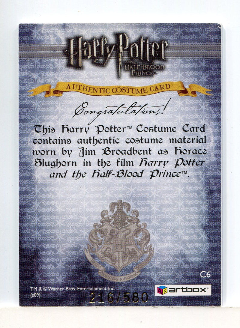Harry Potter Half Blood Prince Horace Slughorn Costume Card HP C6 #216/580 - TvMovieCards.com