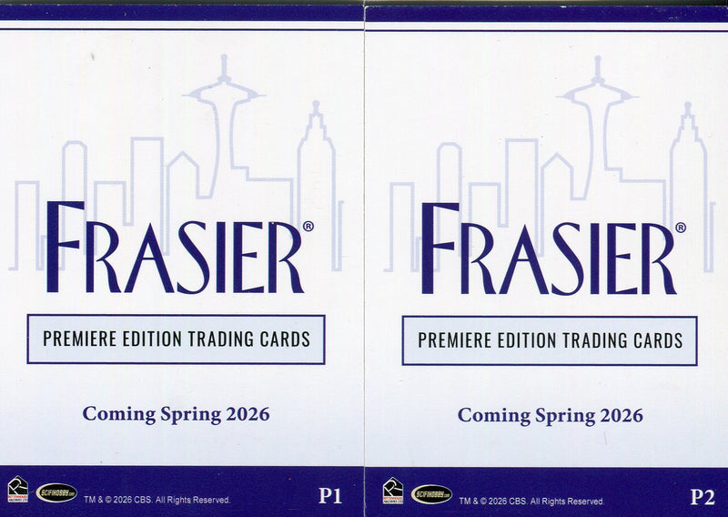 Frasier TV Show Premiere Edition Promo Card Set P1 and P2 - TvMovieCards.com