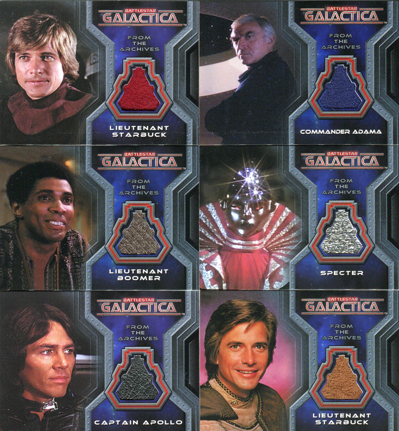 Battlestar Galactica Colonial Warriors Costume Card Lot 6 Cards