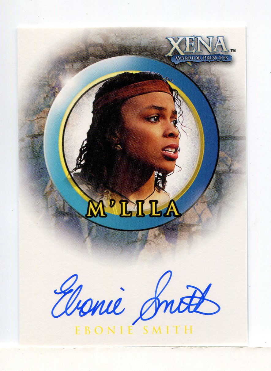 Xena Season Six Ebonie Smith as M'Lila Autograph Card A15 - TvMovieCards.com