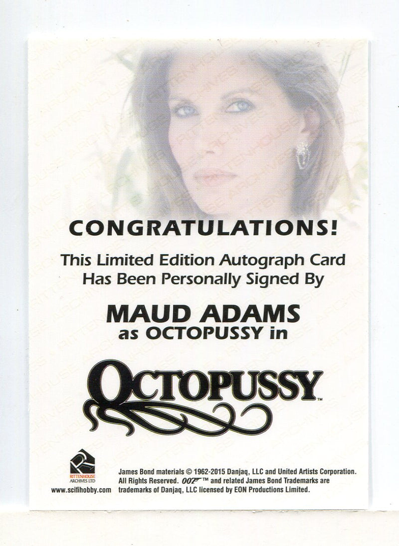 James Bond Classics 2016 Maud Adams Autograph Card - TvMovieCards.com