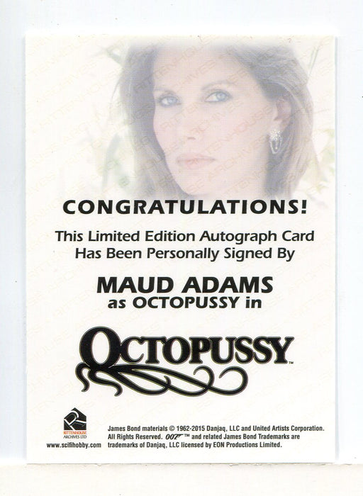James Bond Classics 2016 Maud Adams Autograph Card - TvMovieCards.com