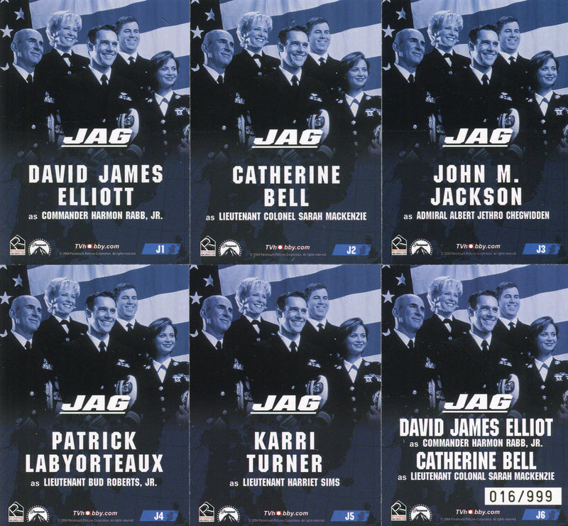JAG Preview Card Set 6 Cards #016/999 Rittenhouse 2004 - TvMovieCards.com