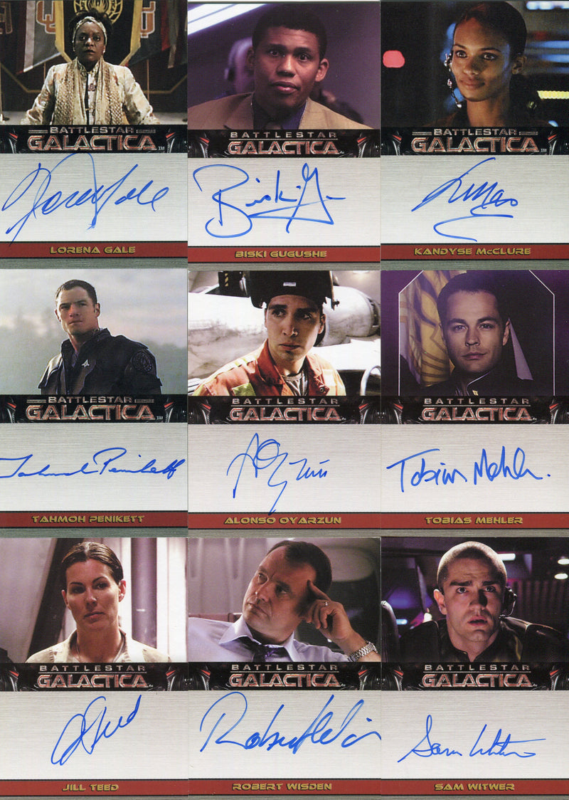 Battlestar Galactica Season One Autograph Card Lot 9 Different Cards