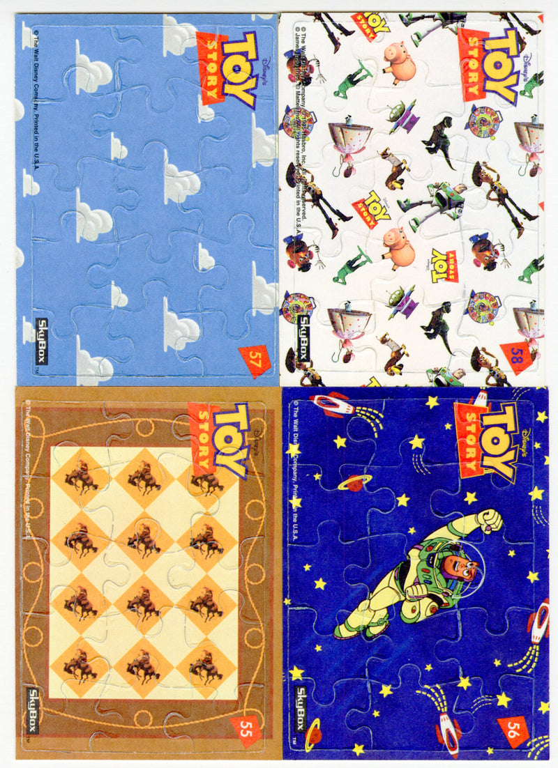Toy Story Series 1 Disney Movie Puzzle 4 Card Set Skybox 1995