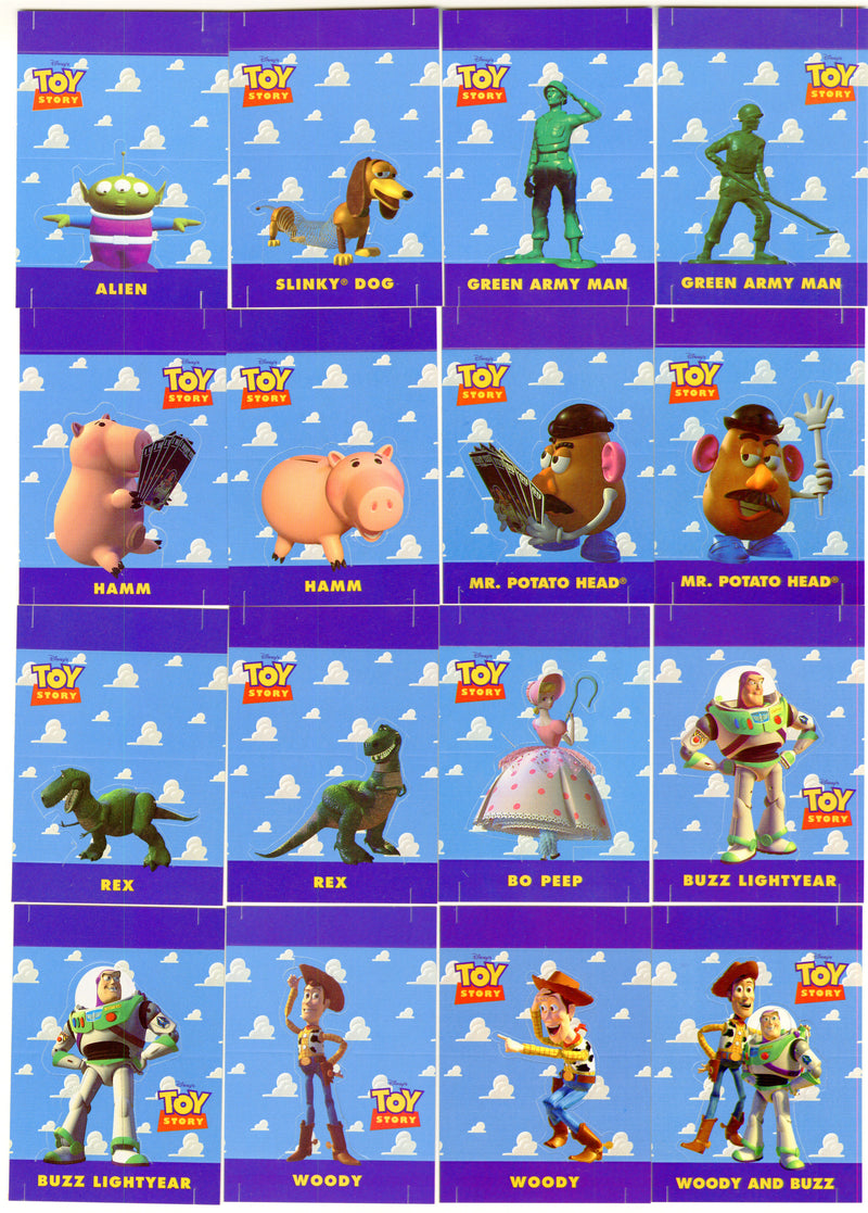 Toy Story Series 1 Disney Movie Standee Character Card Set 59-74 Skybox 1995