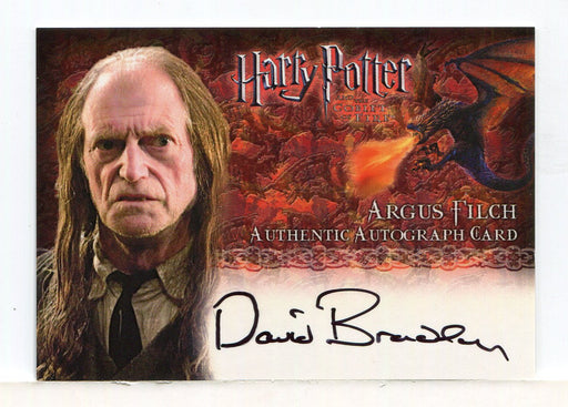 Harry Potter Memorable Moments David Bradley as Argus Filch Autograph Card - TvMovieCards.com