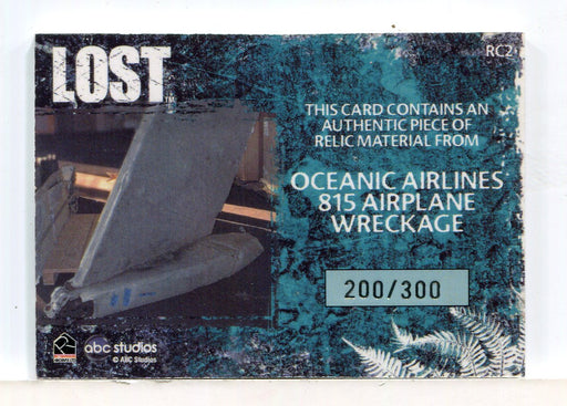 Lost Relics Oceanic Airlines 815 Airplane Wreckage Relic Prop Card RC2 #200/300 - TvMovieCards.com