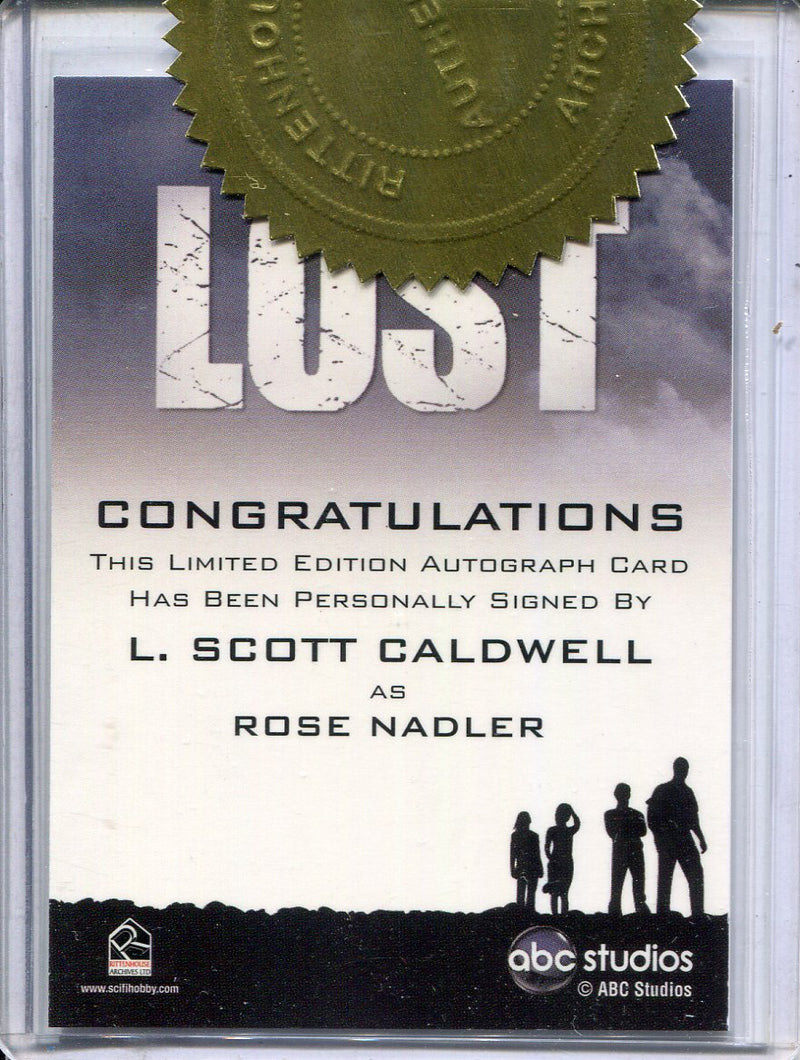 Lost Seasons 1-5 L. Scott Caldwell as Rose Nadler Case Topper Autograph Card