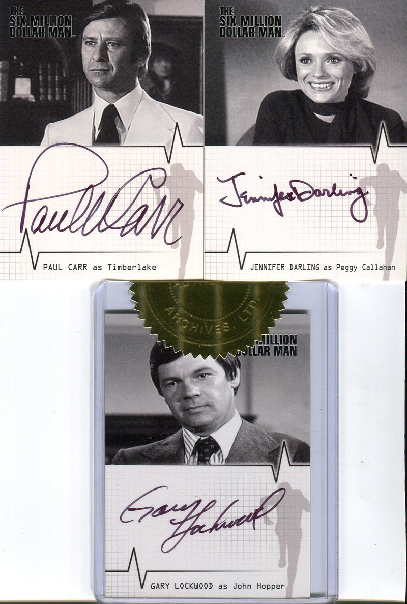 Six Million Dollar Man Seasons 1 & 2 Autograph Card Set 12 Cards