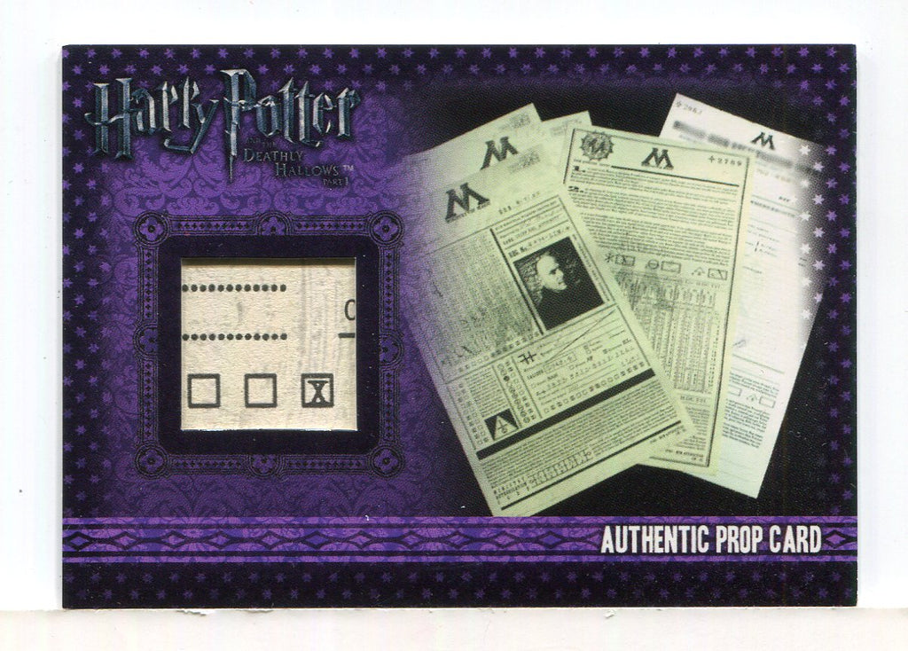 Harry Potter Deathly Hallows 1 Court Room Paperwork Prop Card HP