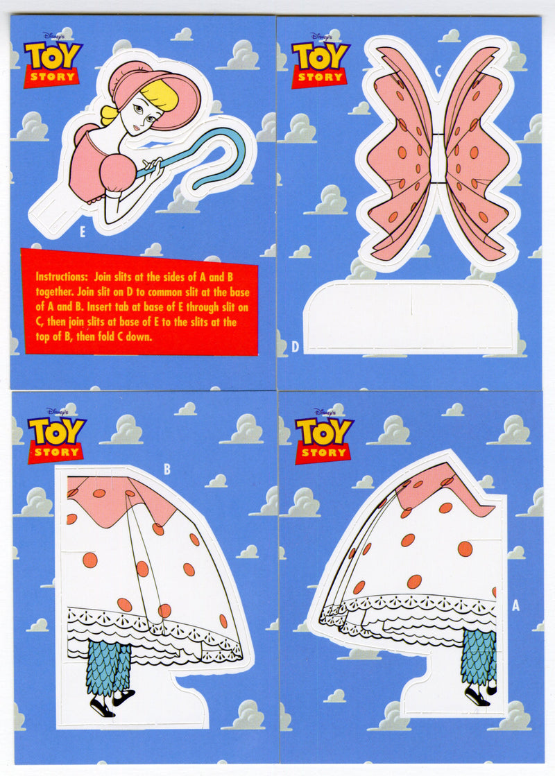 Toy Story Series 1 Disney Movie Bo Peep 4 Card Standee Card Set Skybox 1995