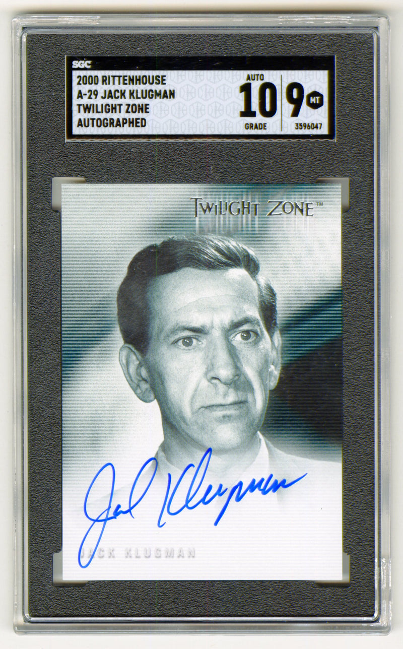 Twilight Zone 2 The Next Dimension Jack Klugman Autograph Card A-29 Auto 10
