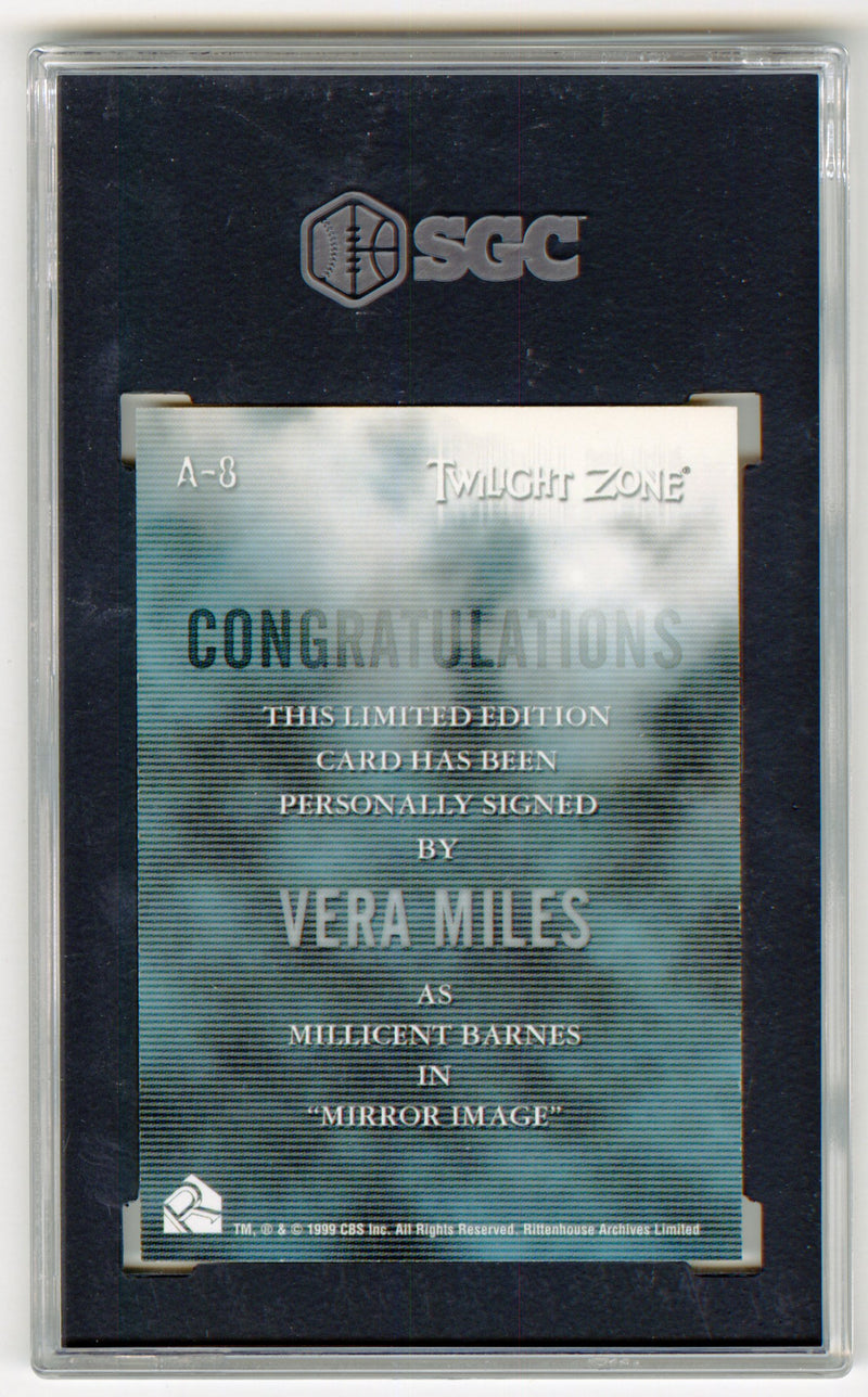 Twilight Zone Premiere Edition Vera Miles Autograph Card A-8 SGC Auto 10