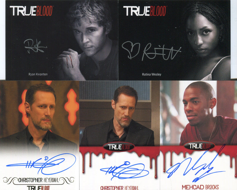 True Blood Season 7 Collector's Set 5 Autograph Cards plus 10 Base Cards