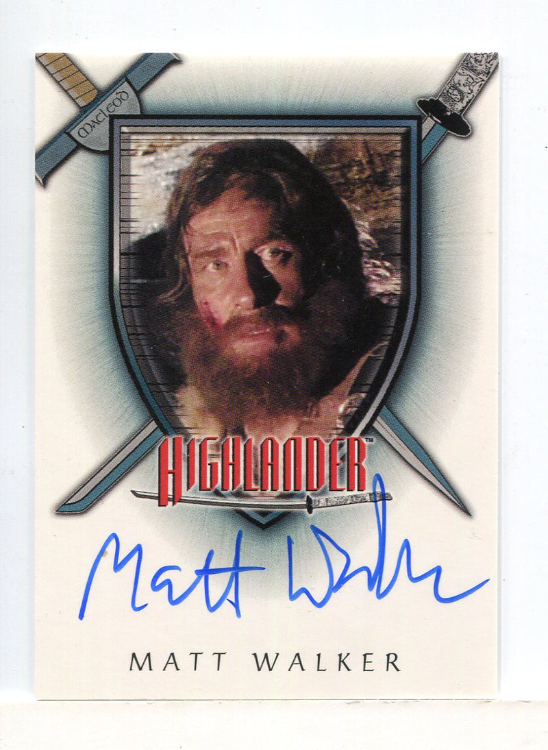 Highlander Complete Matt Walker as Ian MacLeod Autograph Card A17