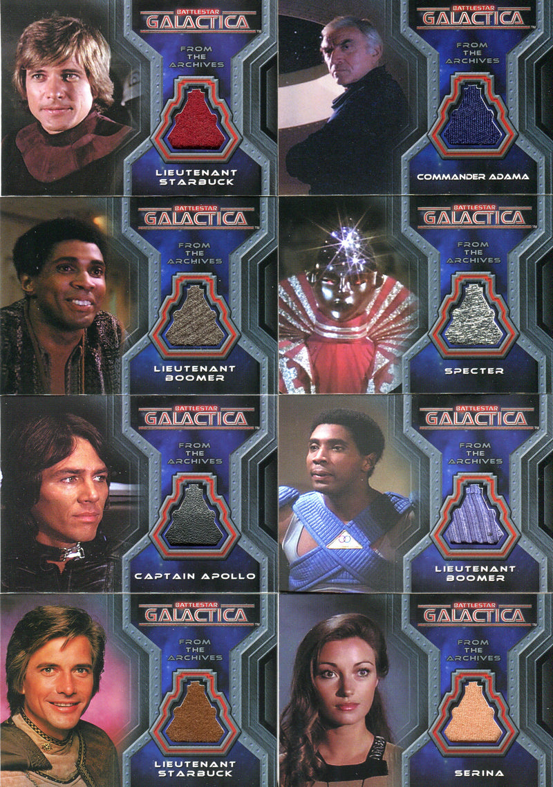 Battlestar Galactica Colonial Warriors Costume Card Set CC2 thru CC12