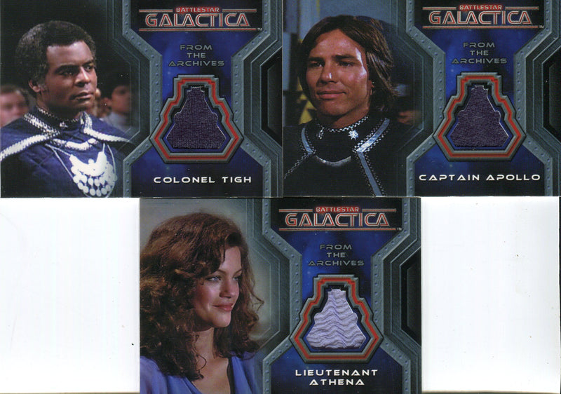 Battlestar Galactica Colonial Warriors Costume Card Set CC2 thru CC12