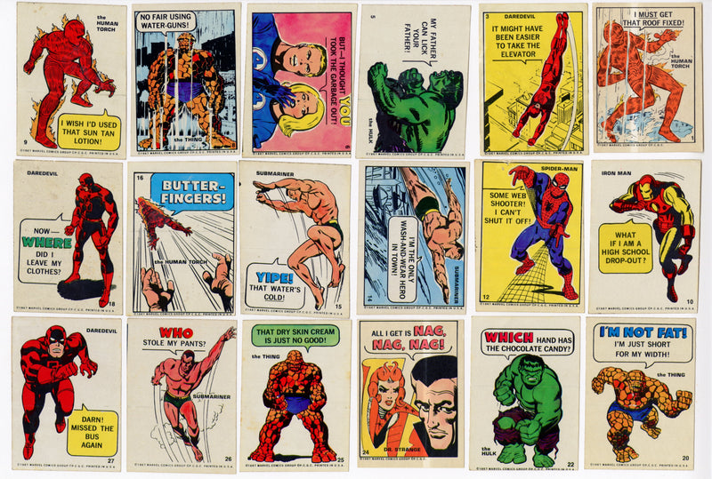1967 Marvel Super Heroes Stickers Trading Card Lot 32/55 Philadelphia Gum