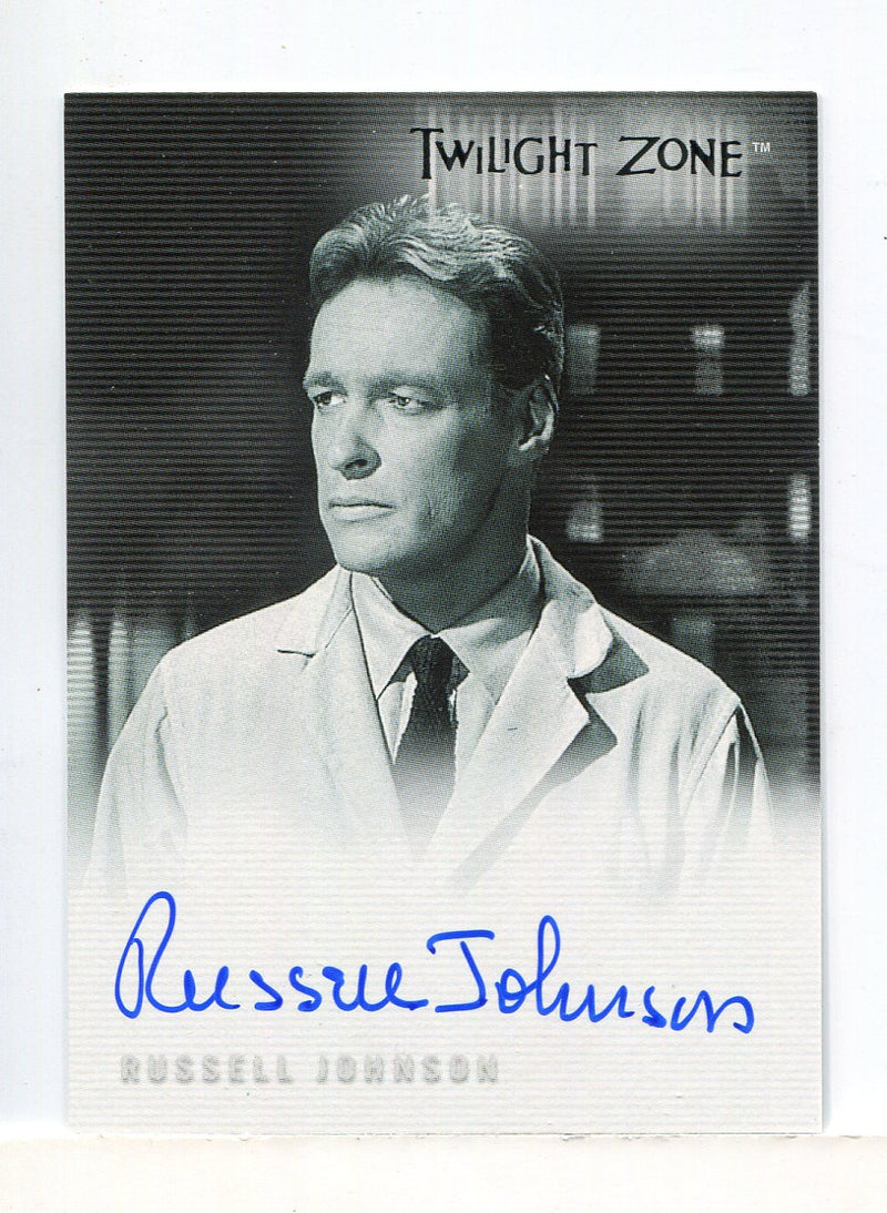 Twilight Zone 3 Shadows and Substance Russell Johnson Autograph Card A-45