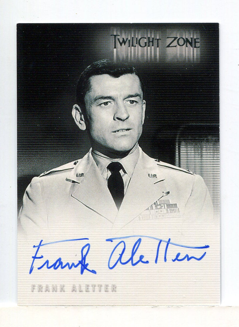 Twilight Zone 3 Shadows and Substance Frank Aletter Autograph Card A-64 A64